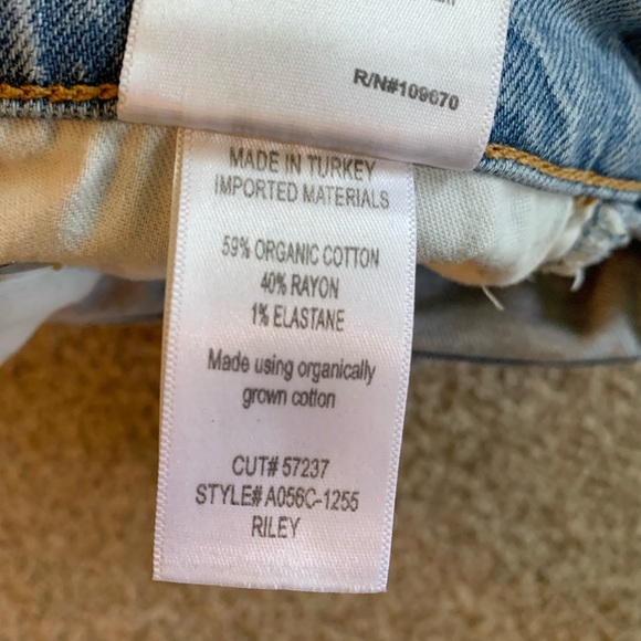 Agolde Riley High Rise Straight Leg Light Wash Jeans - Picture 11 of 11